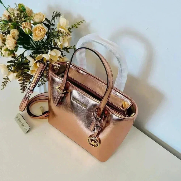 Michael Kors XS Jet Set Travel Carryall Top Zip Tote Primrose - Picture 3 of 11